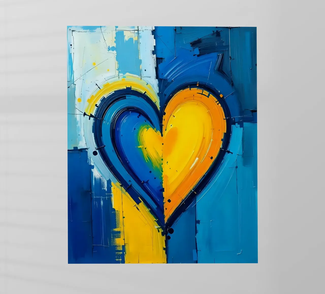 heart_blue_yellow_4 backlit film by Pink- und LoveArt by LK