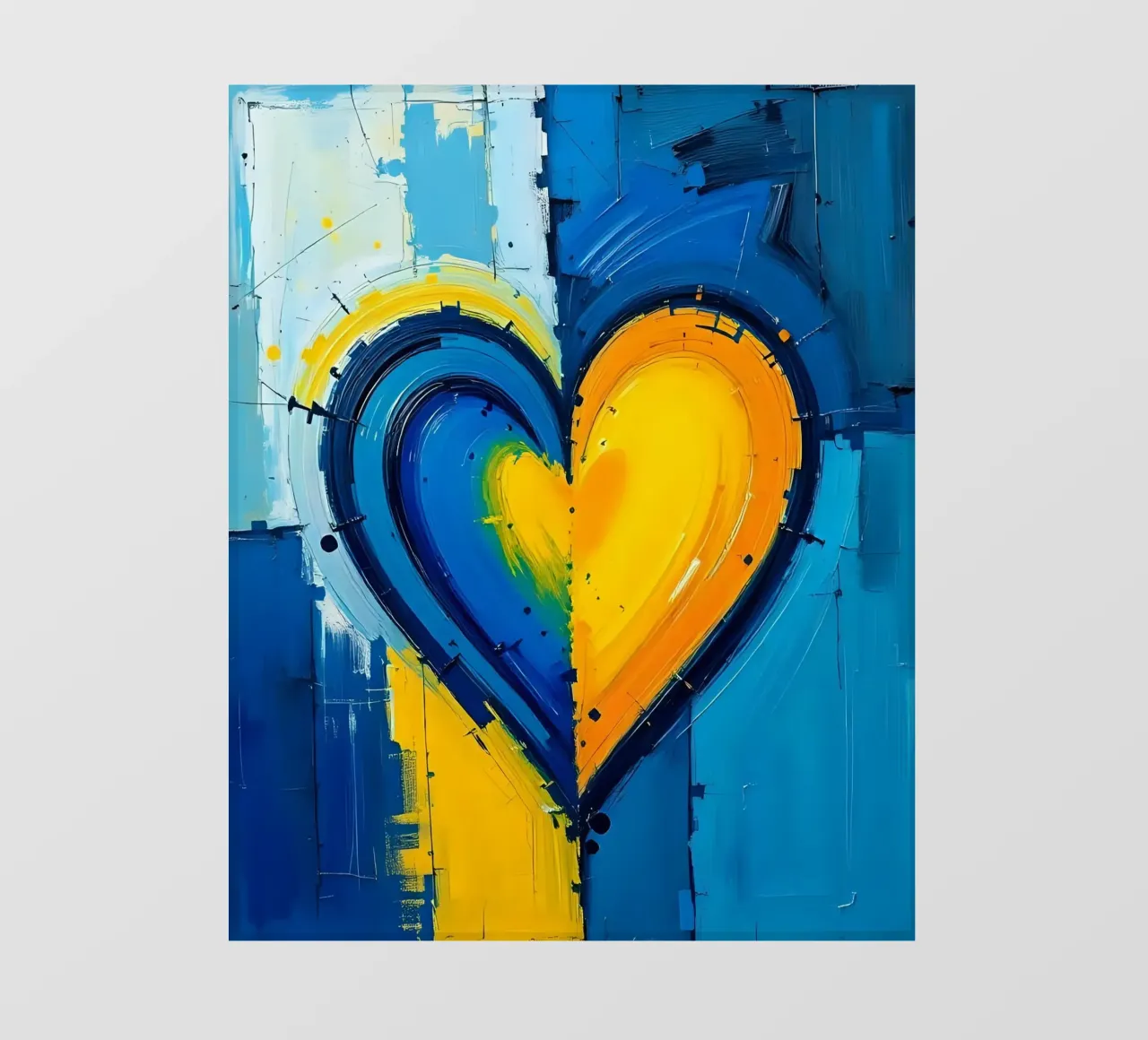 heart_blue_yellow_4 backlit film by Pink- und LoveArt by LK