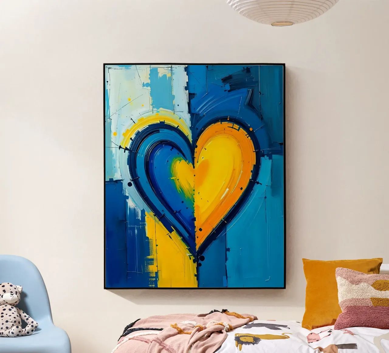 cuore_blu_giallo_4 plexiglass da Pink- und LoveArt by LK