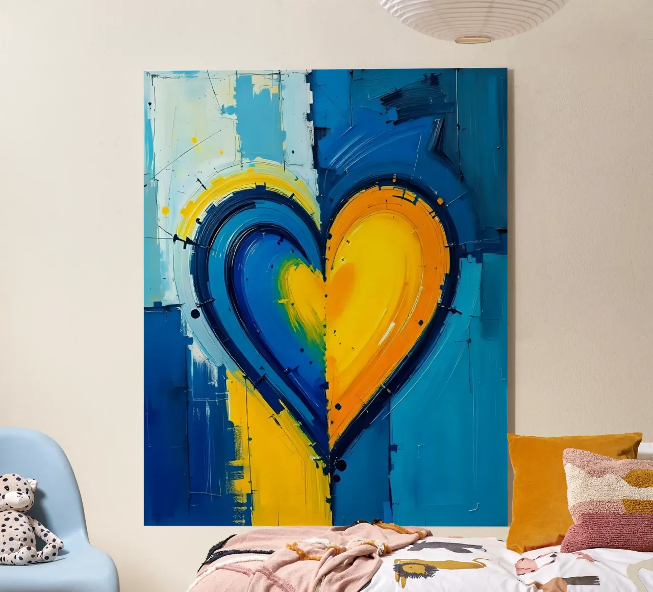 cuore_blu_giallo_4 plexiglass da Pink- und LoveArt by LK