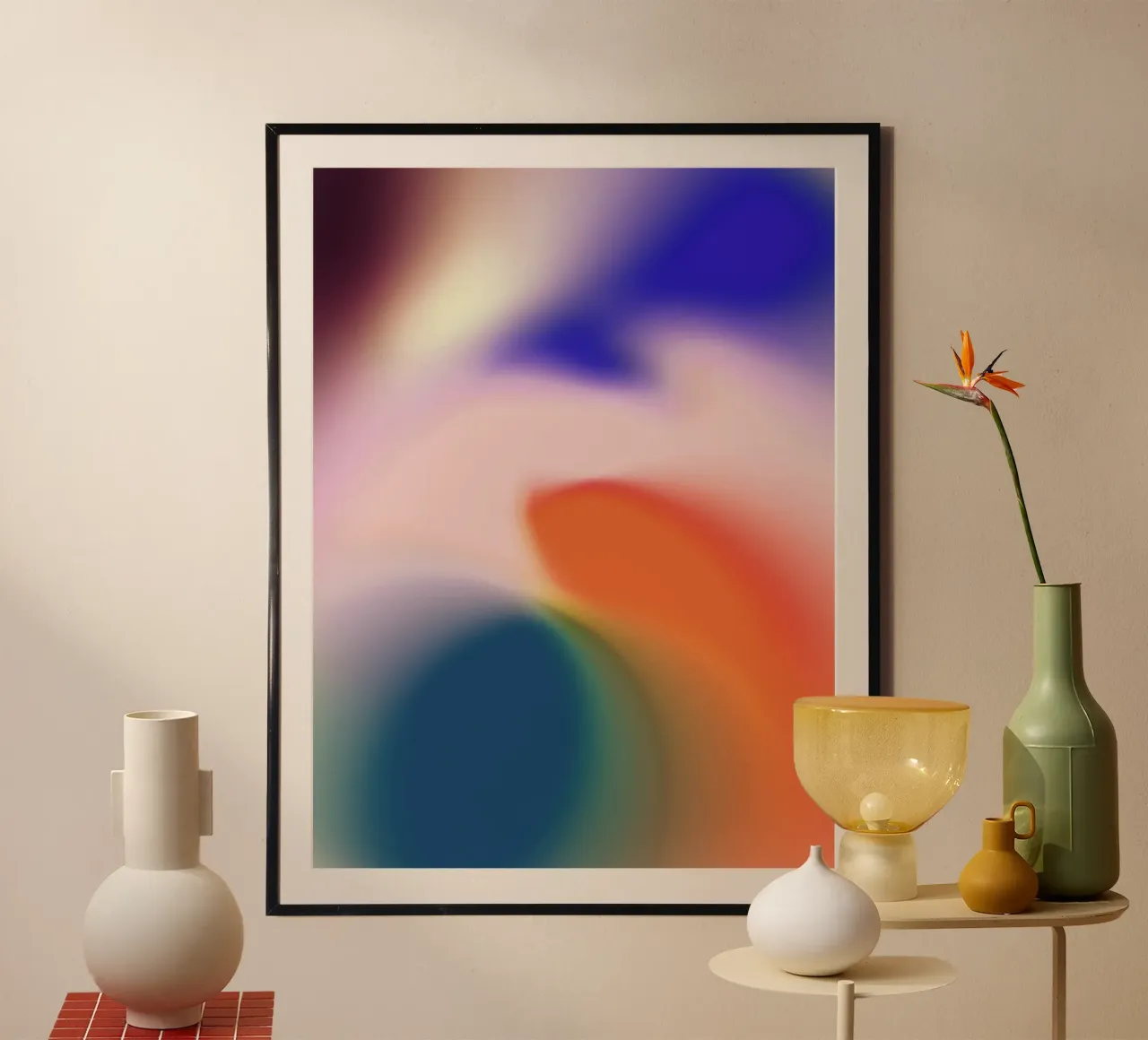 Vivid Dream - Gradient poster con telaio in alluminio da Galaxy Eyes