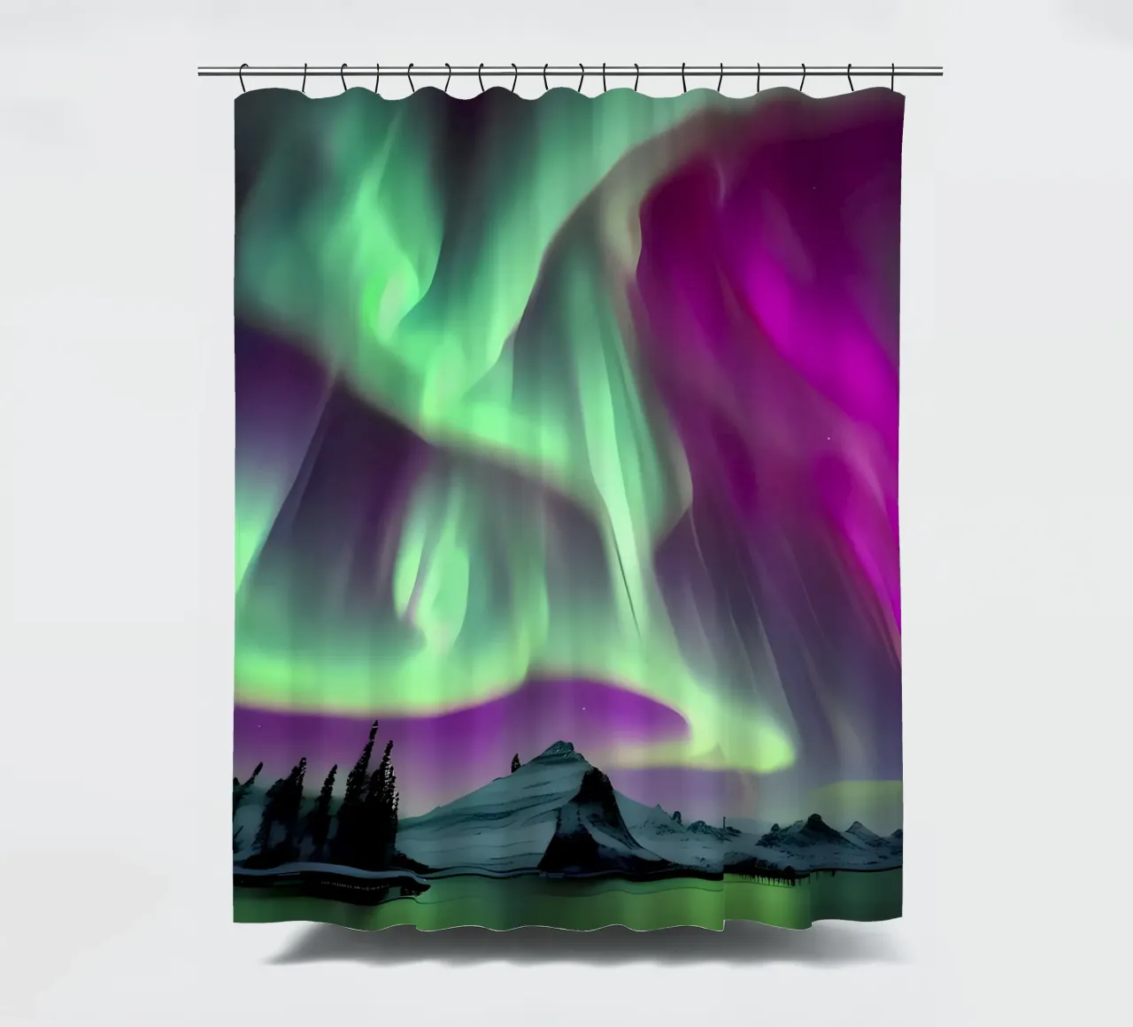 L'Aurora Boreale colorata tenda da doccia da Matthew Katz