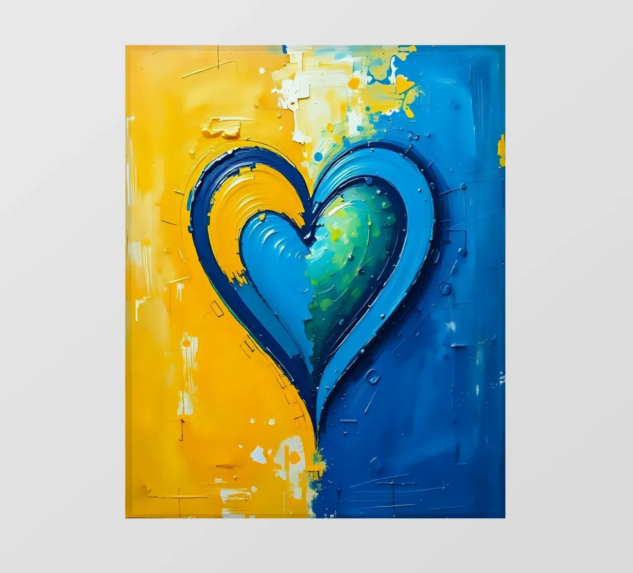 cœur_bleu_jaune_5 bâche pvc de Pink- und LoveArt by LK