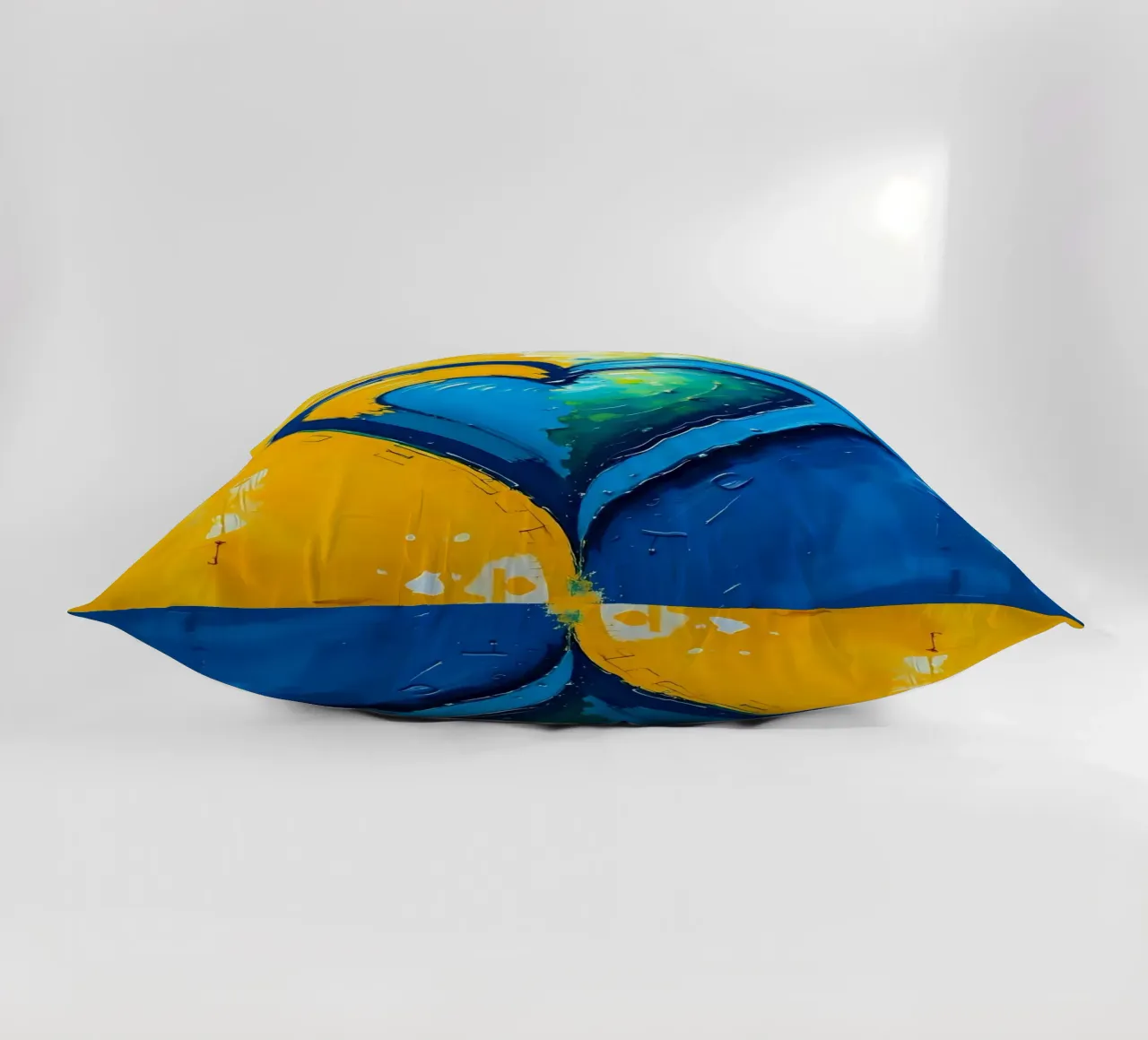 cœur_bleu_jaune_5 coussin de Pink- und LoveArt by LK