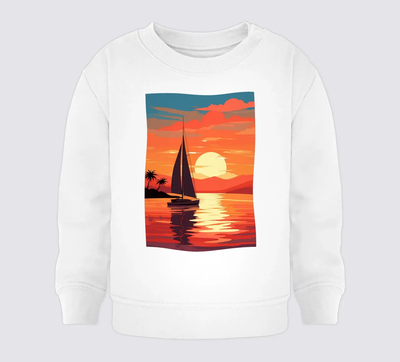 Tramonto in barca a vela felpa neonato da Bartosz Powalka
