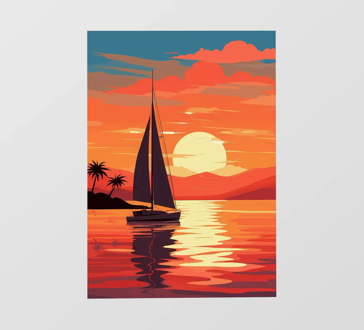 Sailboat Sunset pvc cover by Bartosz Powalka