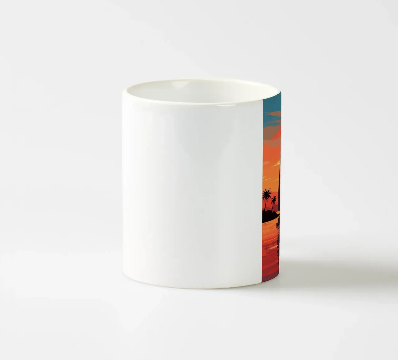 Tramonto in barca a vela tazza in ceramica da Bartosz Powalka