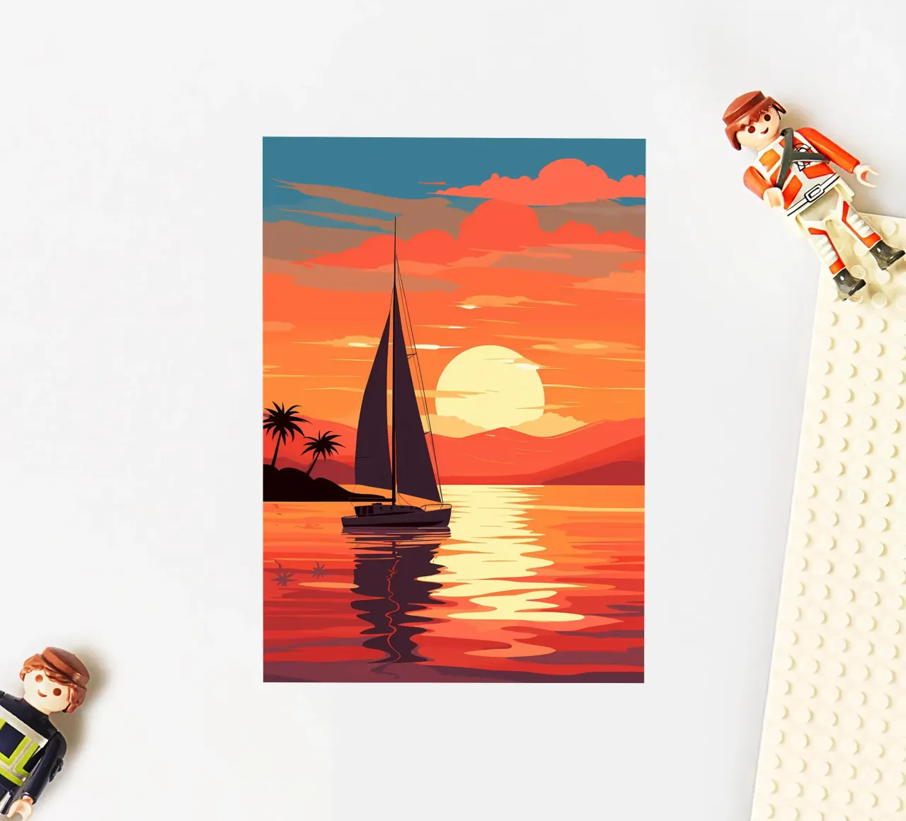 Sailboat Sunset sticker by Bartosz Powalka