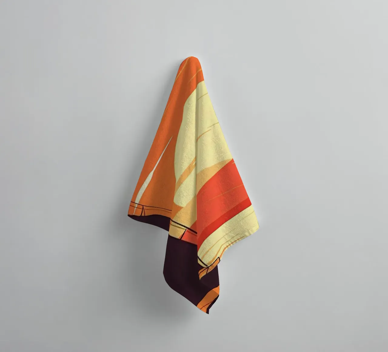 Zeilboot zonsondergang badhanddoek van Bartosz Powalka