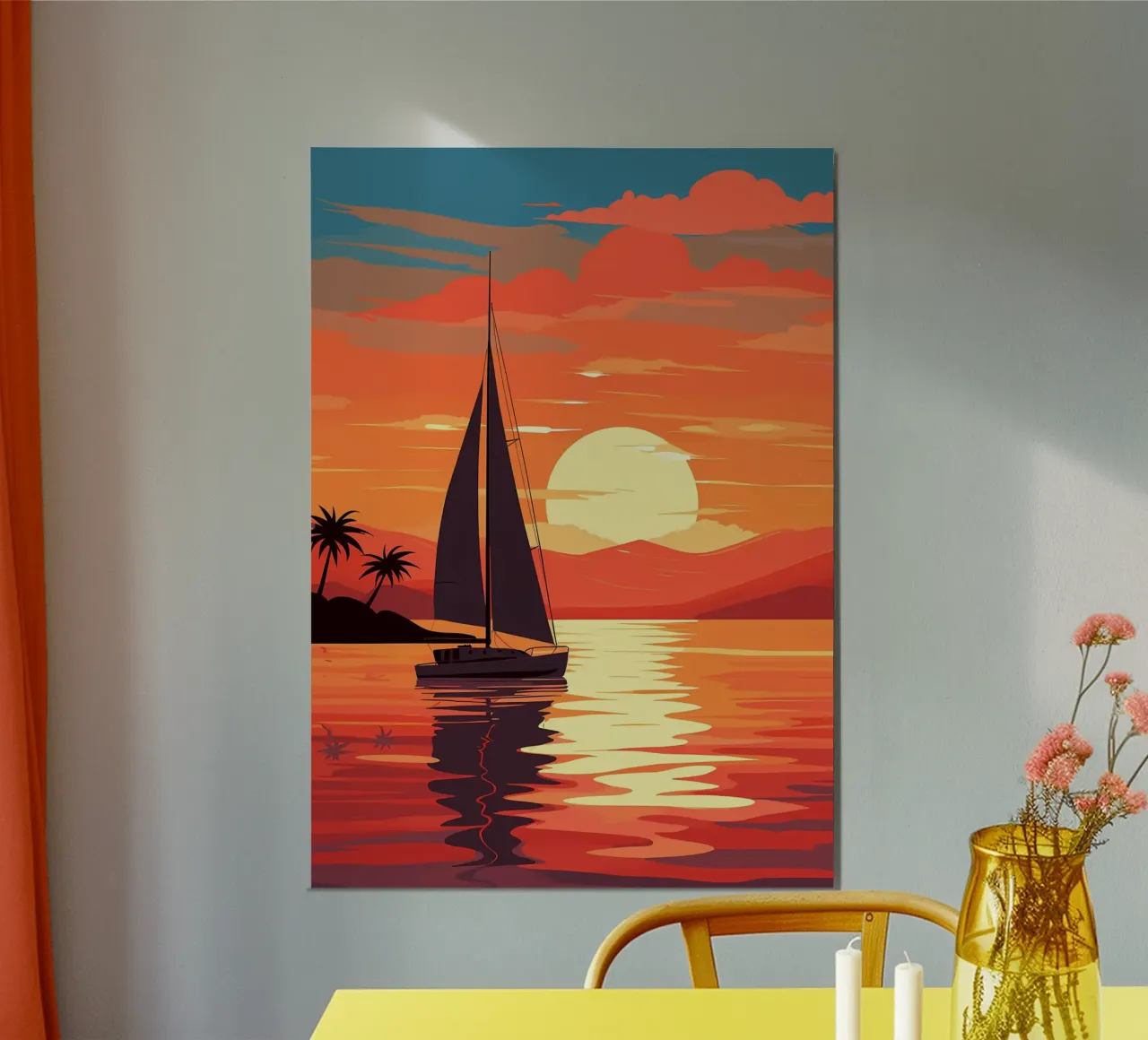 Sailboat Sunset poster by Bartosz Powalka