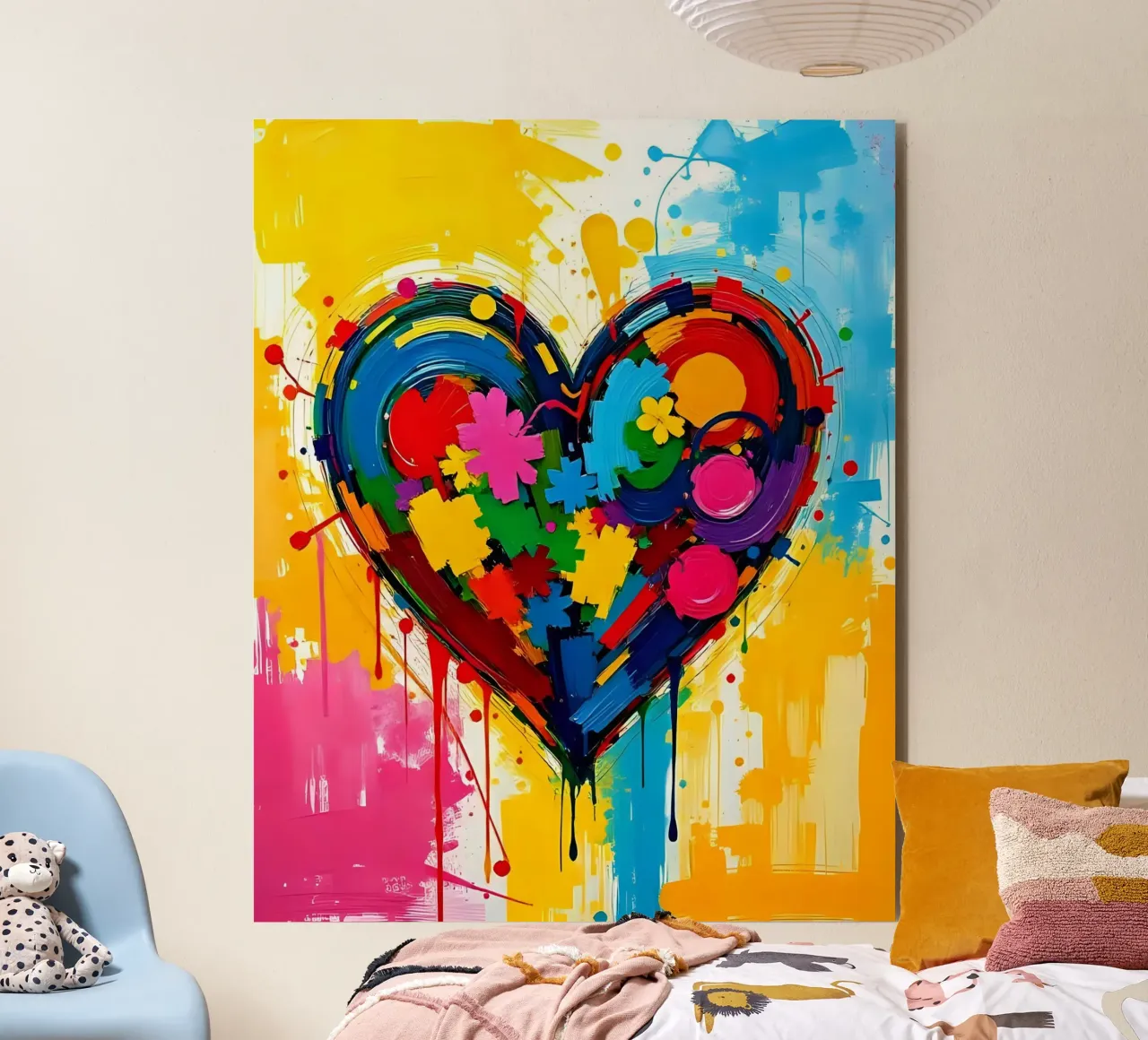 Cuore_colorato_1 alluminio dibond da Pink- und LoveArt by LK