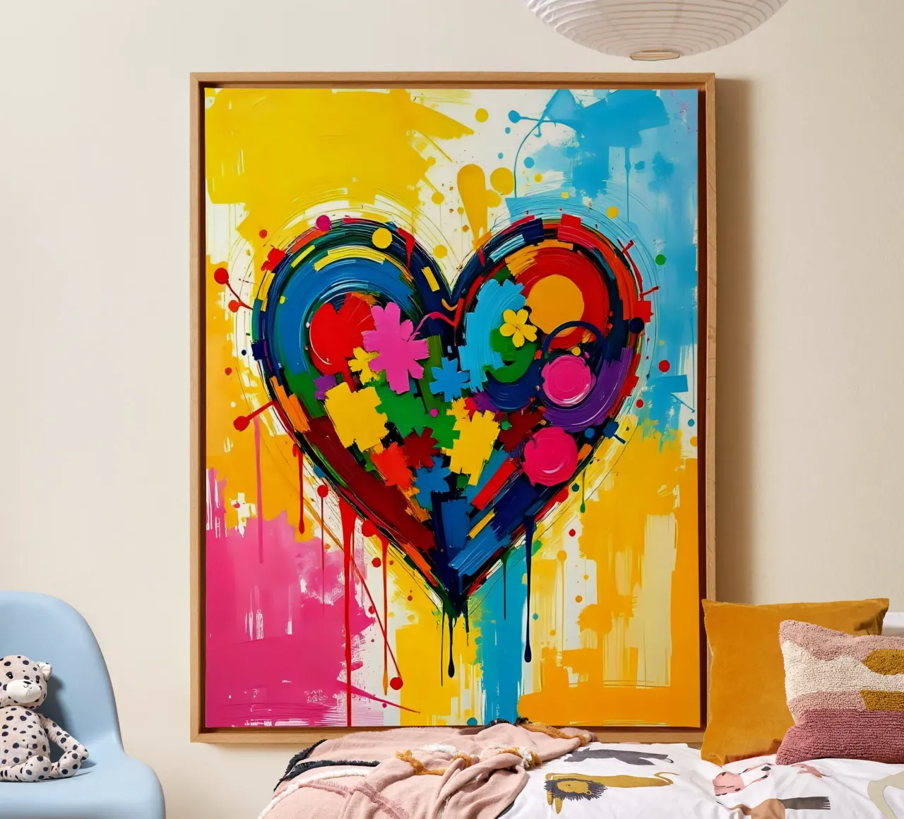 Heart_colourful_1 canvas by Pink- und LoveArt by LK