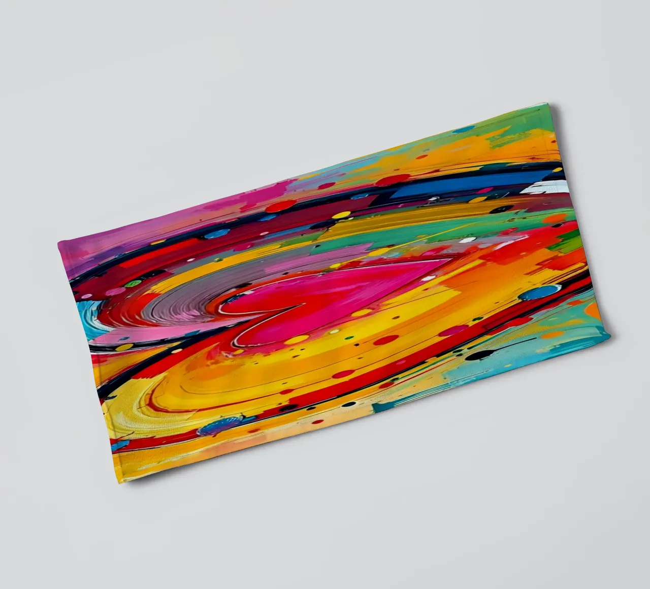 Cuore_colorato_2 asciugamano da bagno da Pink- und LoveArt by LK