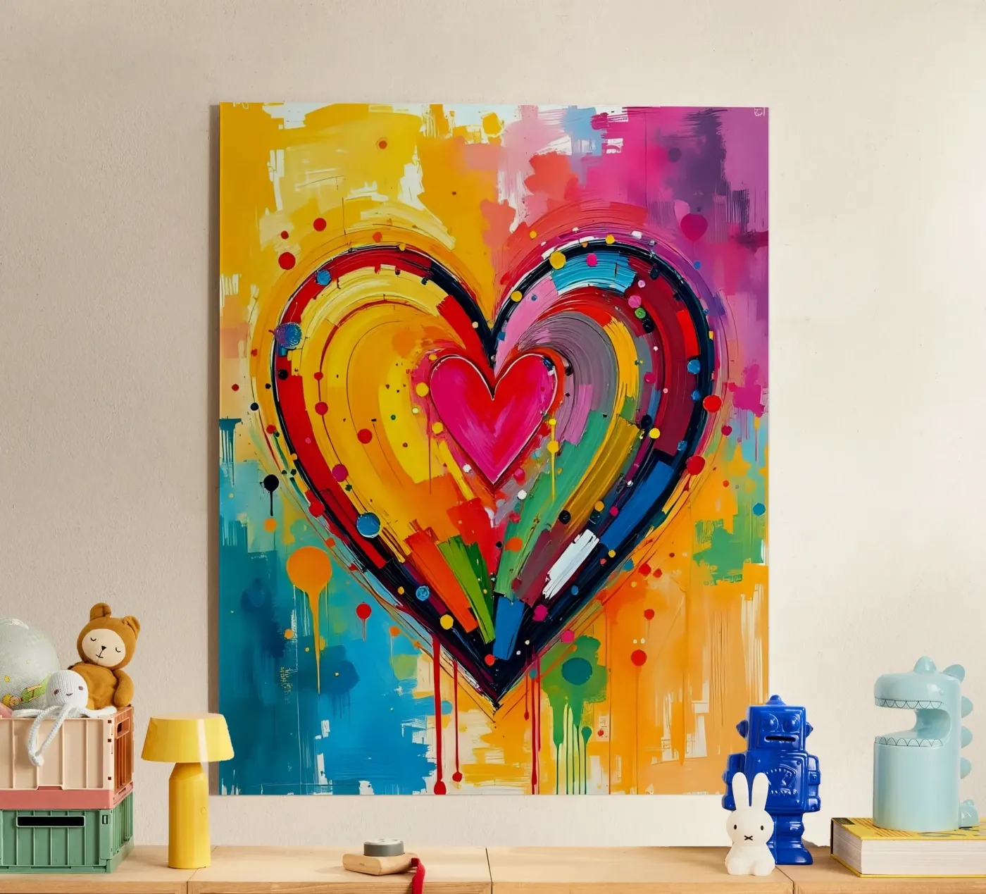 Cuore_colorato_2 plexiglass da Pink- und LoveArt by LK