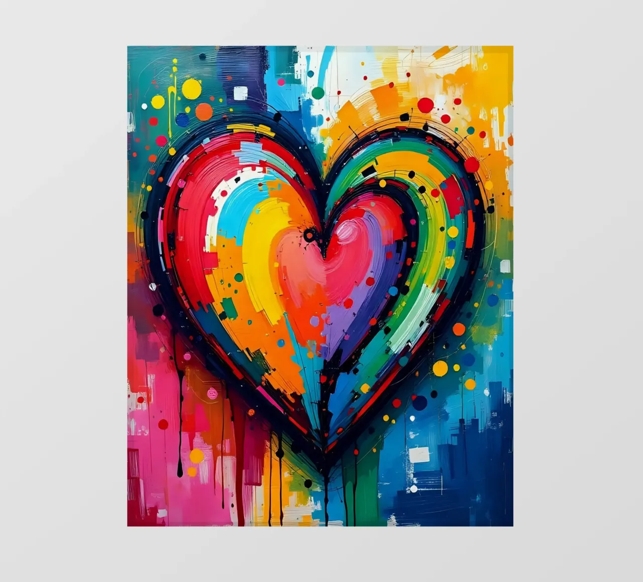 Cuore_colorato_3 telo in pvc da Pink- und LoveArt by LK