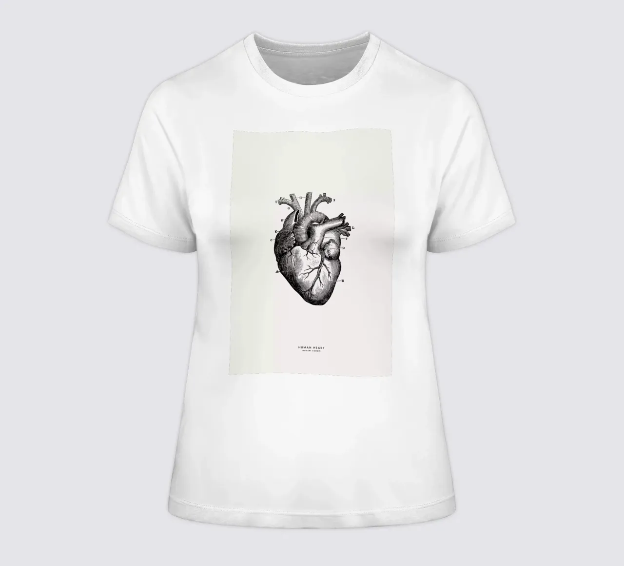 Human Heart women's fitted t-shirt by Flora & Fauna