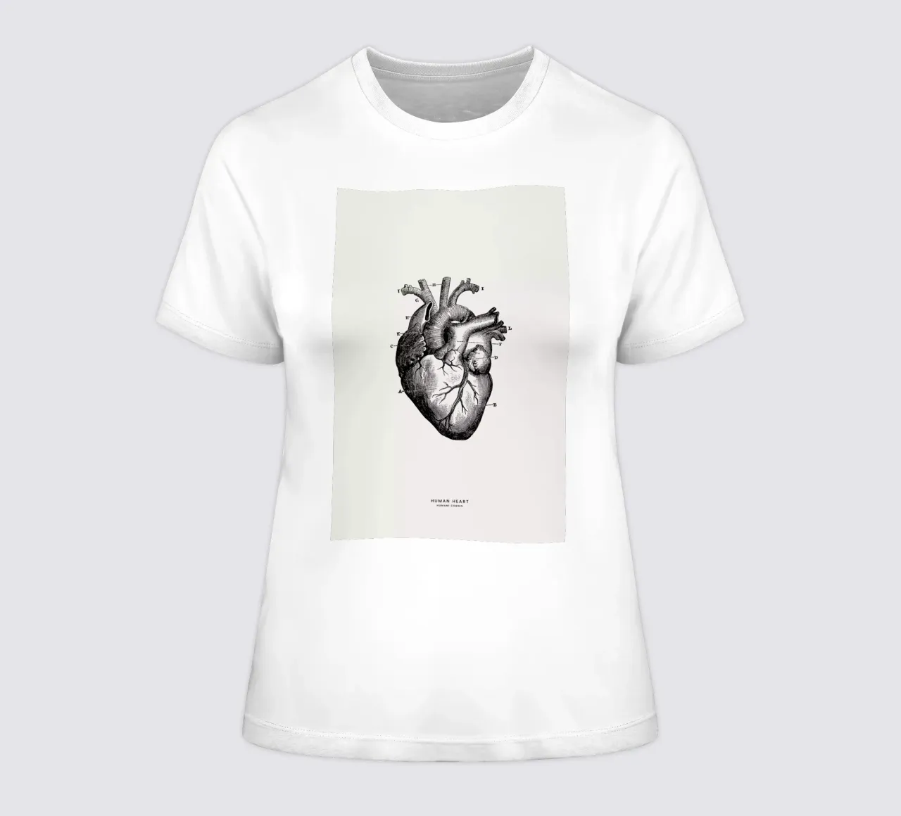 Human Heart women's fitted t-shirt by Flora & Fauna