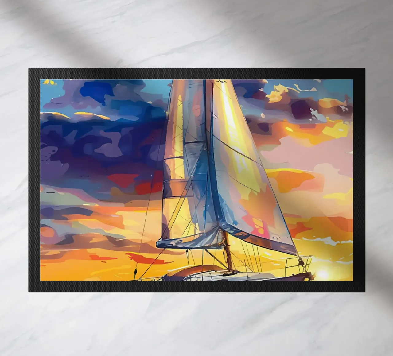 Tramonto in barca a vela zerbino da Bartosz Powalka