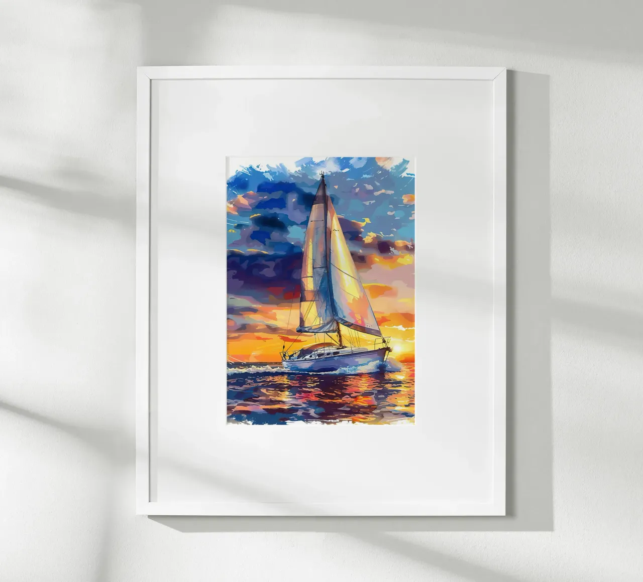 Tramonto in barca a vela carta hahnemühle da Bartosz Powalka