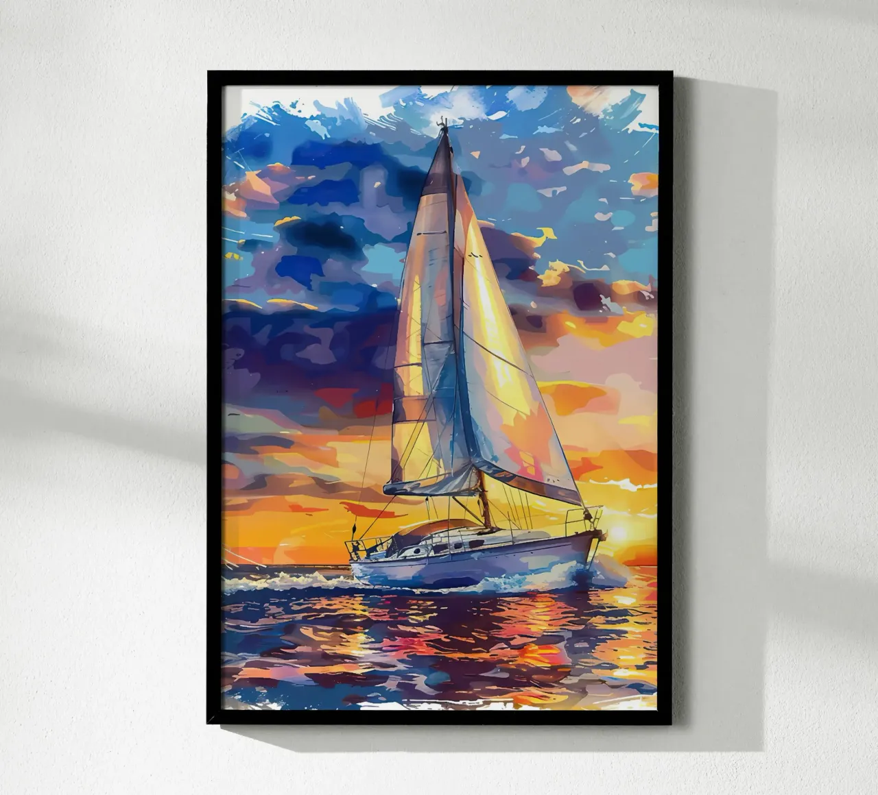 Tramonto in barca a vela carta hahnemühle da Bartosz Powalka