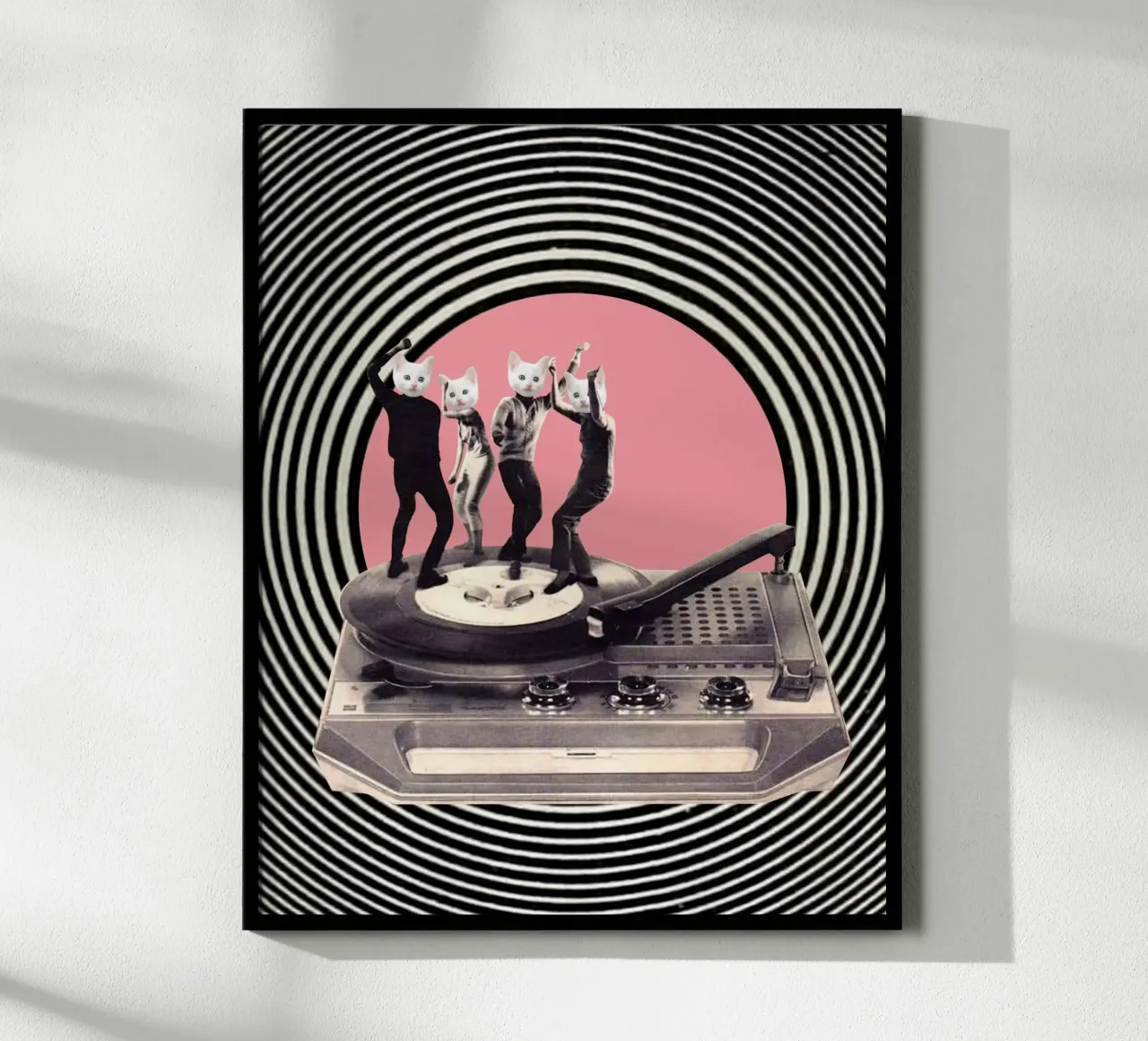 Groovy Cats poster con telaio in plastica da MsGonzalez