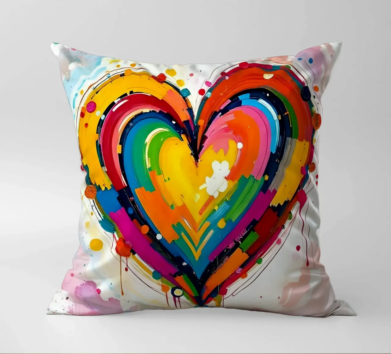 Cuore_colorato_4 cuscino da Pink- und LoveArt by LK