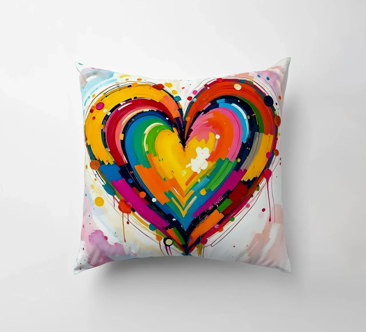 Cuore_colorato_4 cuscino da Pink- und LoveArt by LK