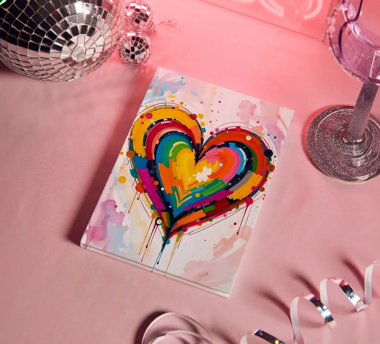 Heart_colourful_4 notebook by Pink- und LoveArt by LK