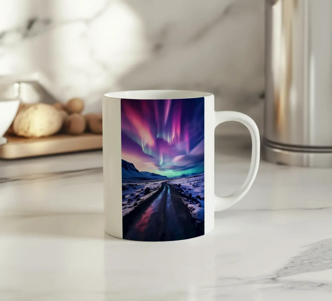 Purple Aurora Borealis tazza in ceramica da Matthew Katz