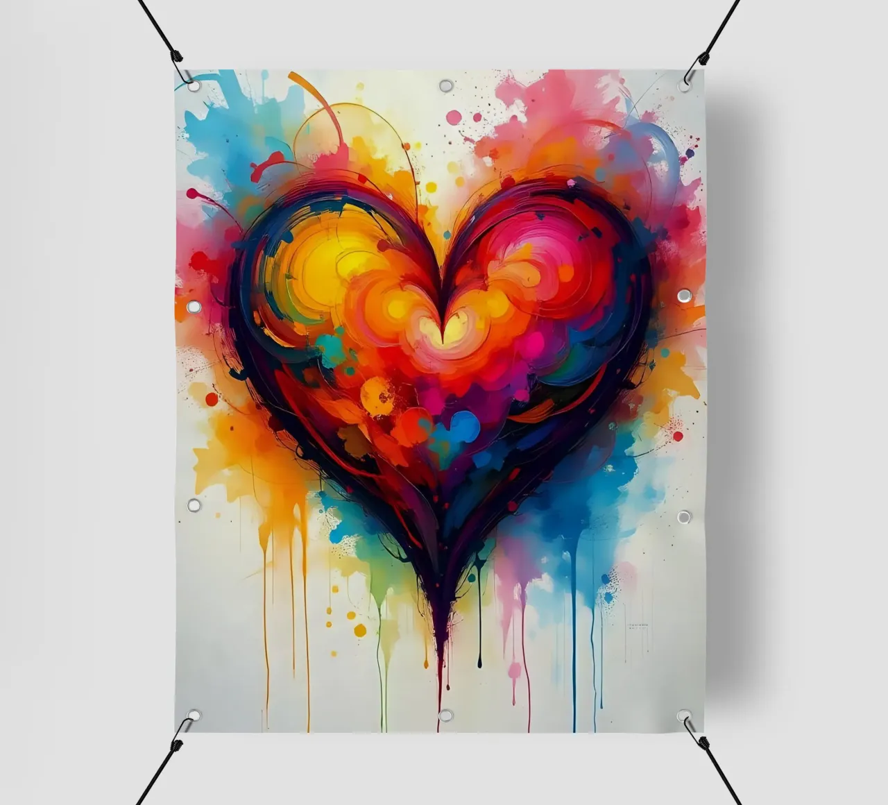 Cuore_colorato_5 telo in pvc da Pink- und LoveArt by LK
