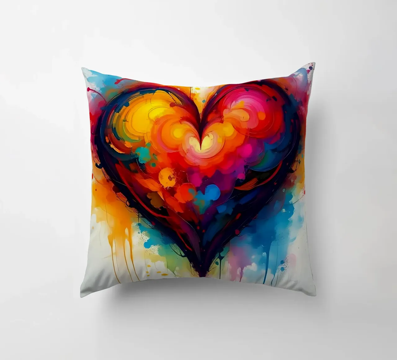 Cuore_colorato_5 cuscino da Pink- und LoveArt by LK