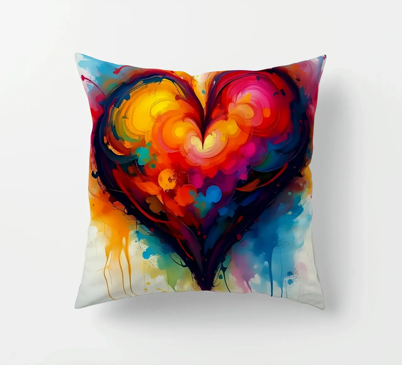 Cuore_colorato_5 cuscino da Pink- und LoveArt by LK
