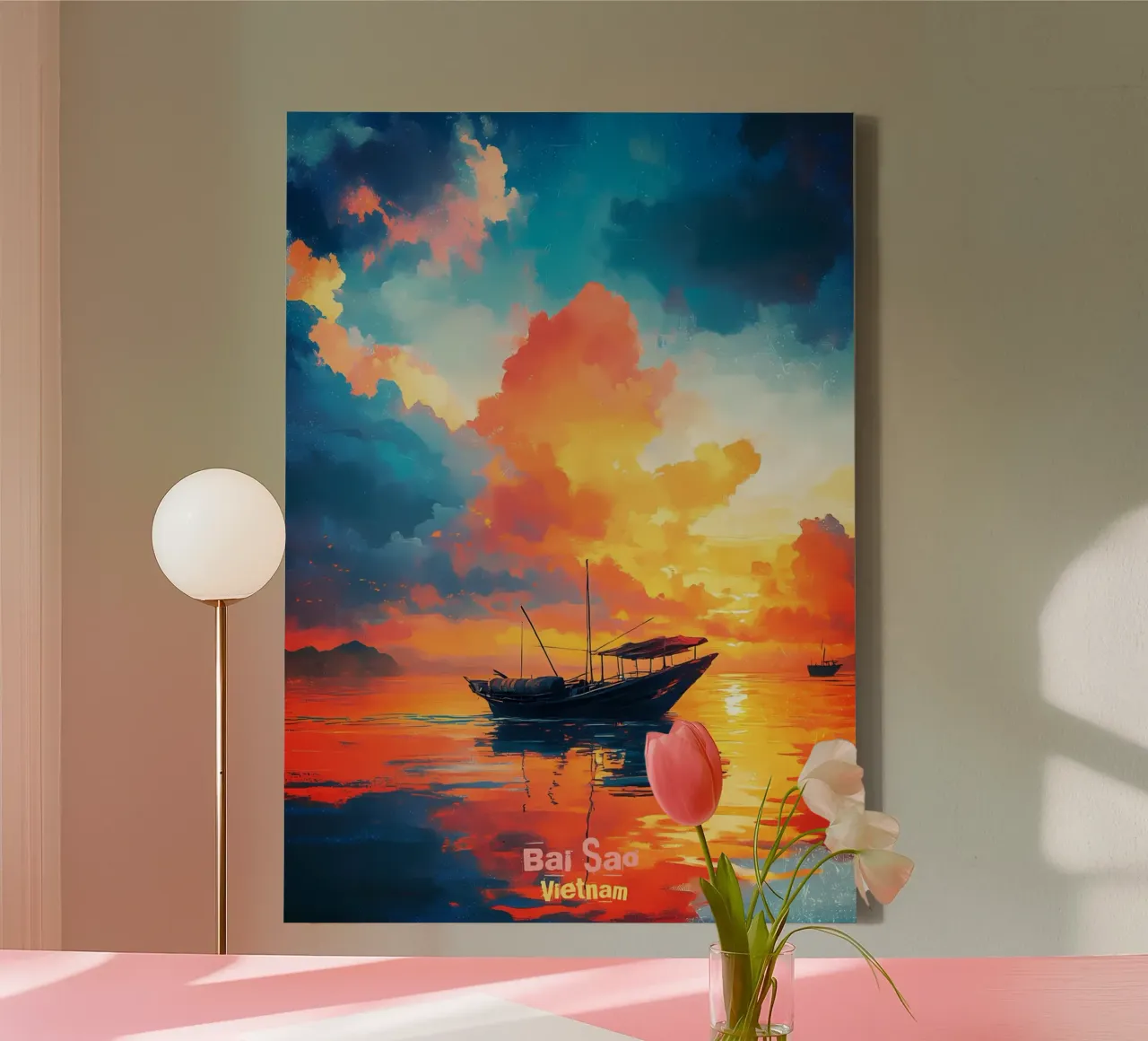 Bai Sao Vietnam Artr canvas met Baklijst van Bartosz Powalka
