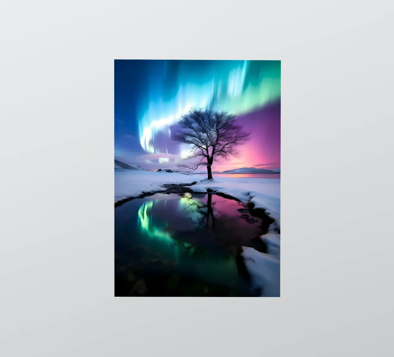 Reflejo de la Aurora Boreal pegatina de Matthew Katz