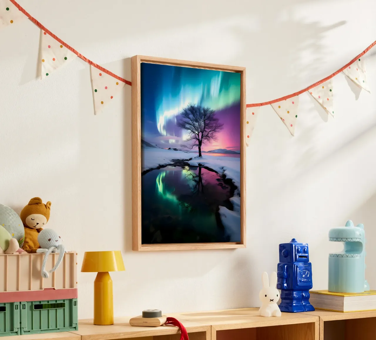 Riflesso dell'Aurora Boreale tela con Cornice a cassetta da Matthew Katz