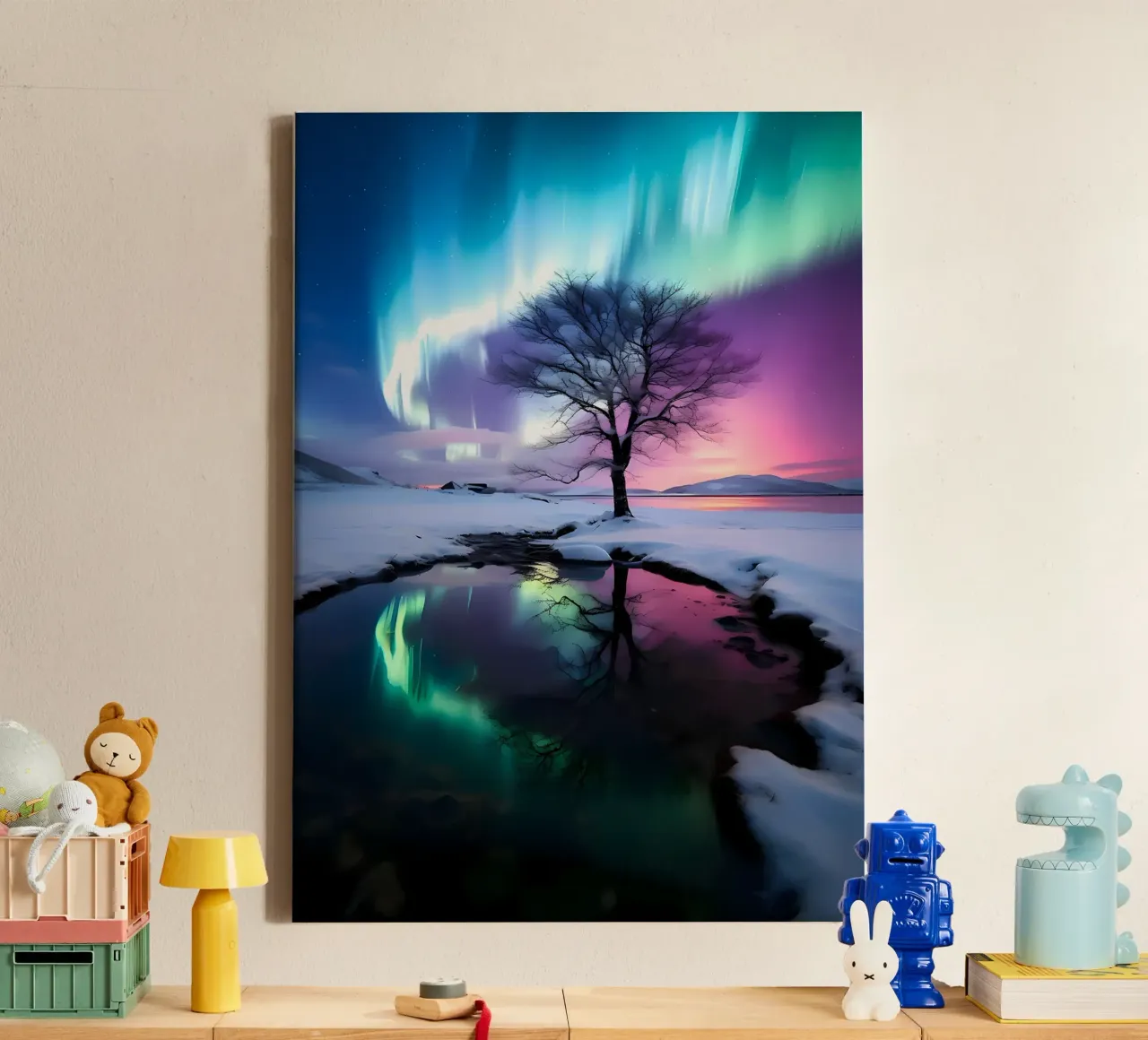 Riflesso dell'Aurora Boreale tela con Cornice a cassetta da Matthew Katz