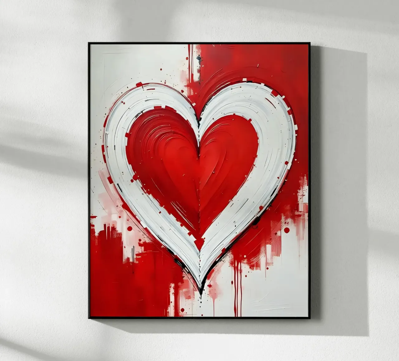 cuore_rosso_bianco_1 plexiglass da Pink- und LoveArt by LK