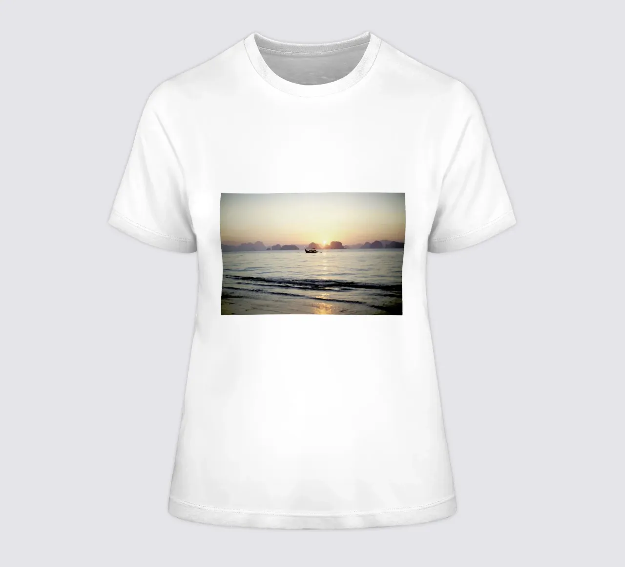 Ko Yao Noi Sunset women's fitted t-shirt by Marlene Sørensen
