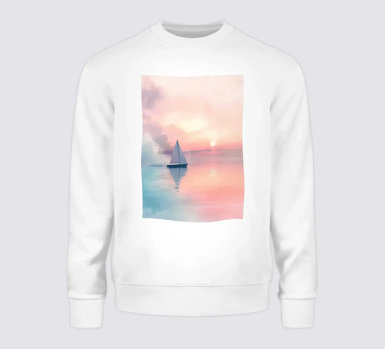Tramonto in barca a vela felpa da Bartosz Powalka