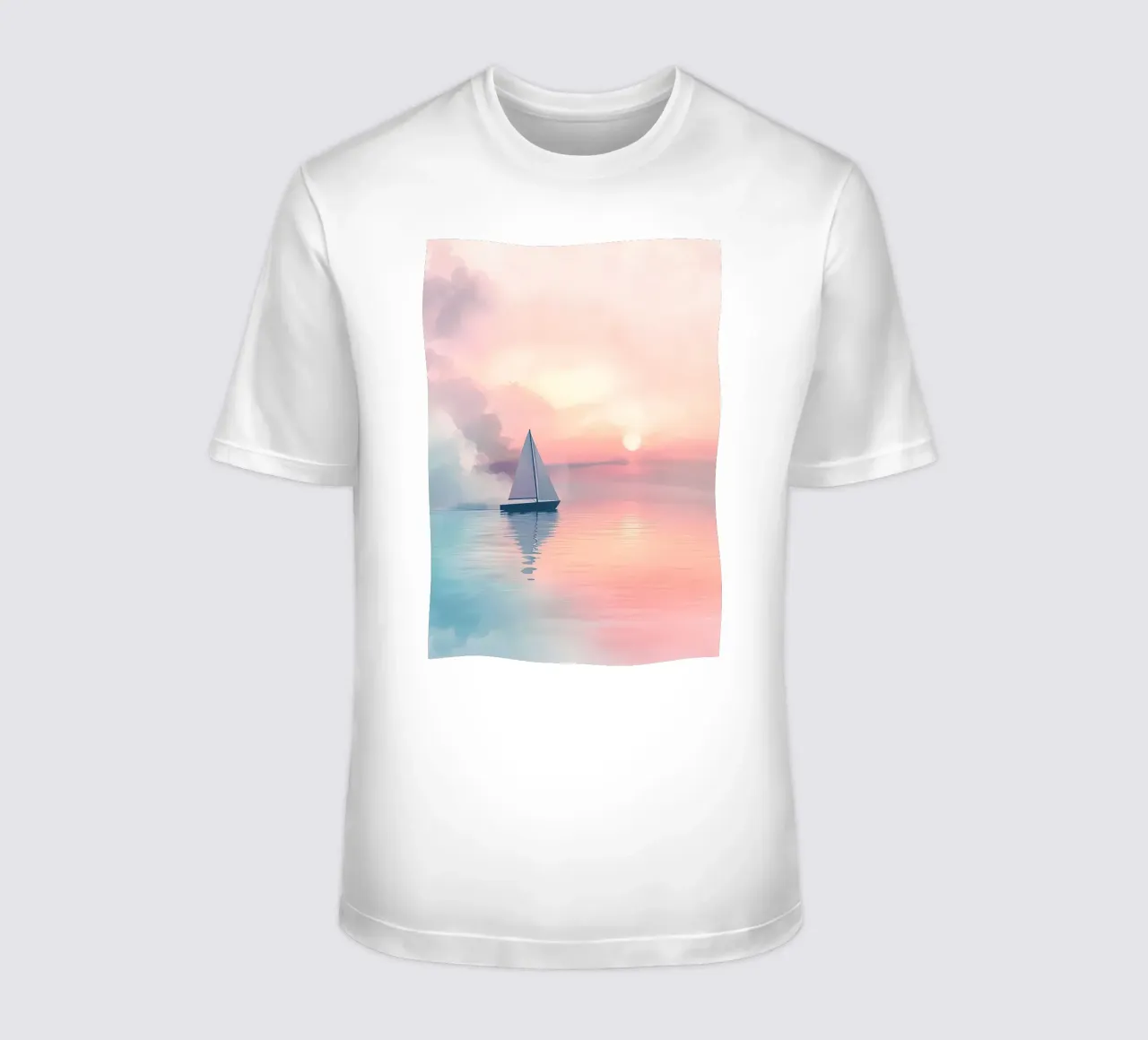 Sailboat Sunset t-shirt by Bartosz Powalka