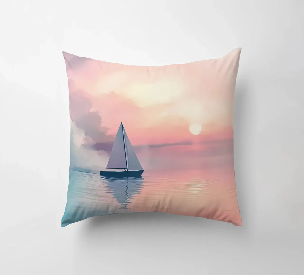 Tramonto in barca a vela cuscino da Bartosz Powalka