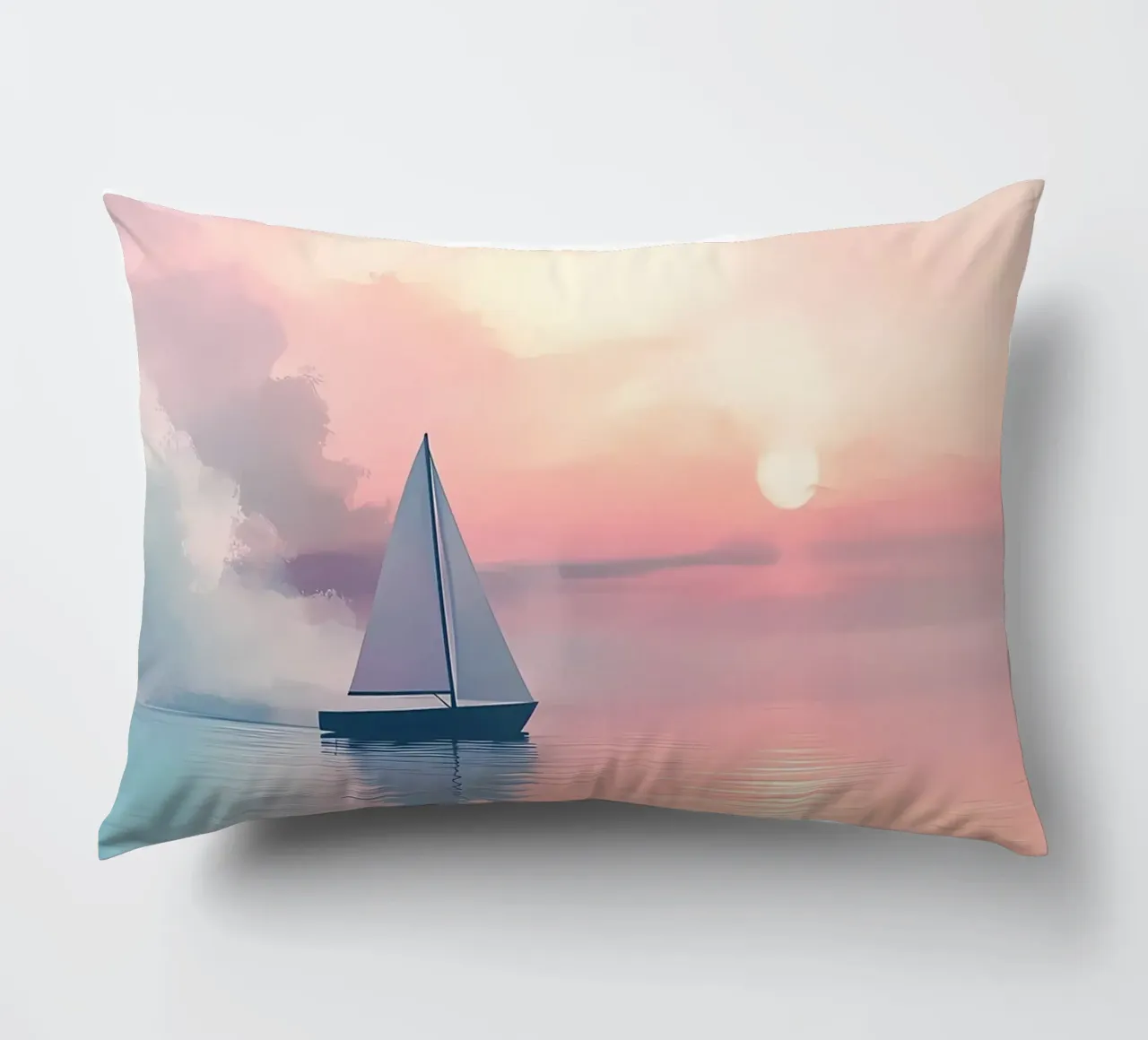 Tramonto in barca a vela cuscino da Bartosz Powalka