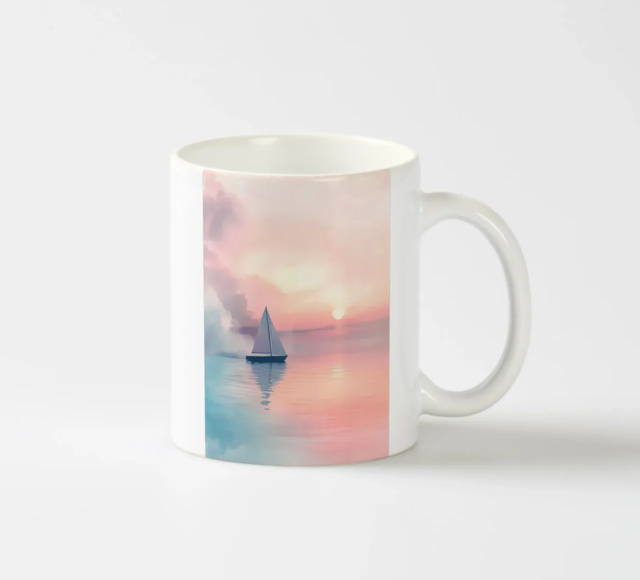 Tramonto in barca a vela tazza in ceramica da Bartosz Powalka
