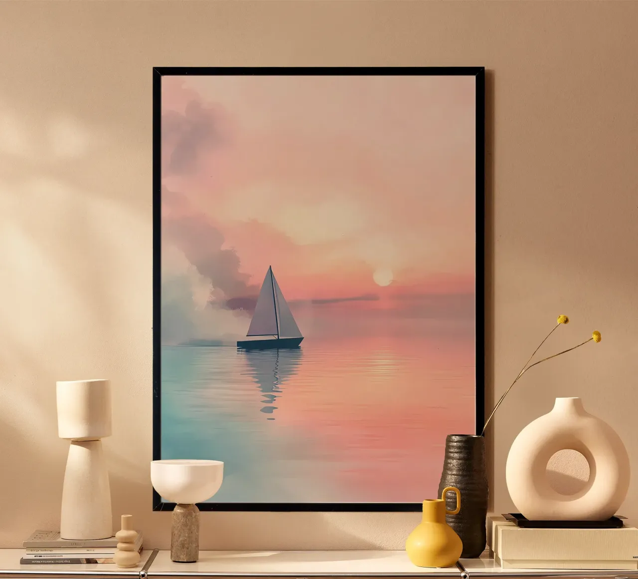 Sailboat Sunset hahnemühle by Bartosz Powalka