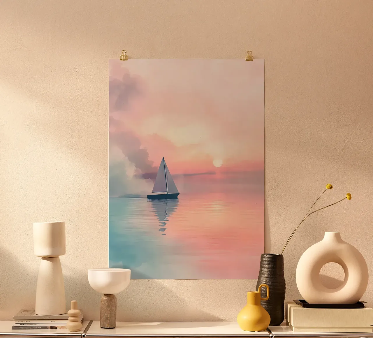 Sailboat Sunset hahnemühle by Bartosz Powalka