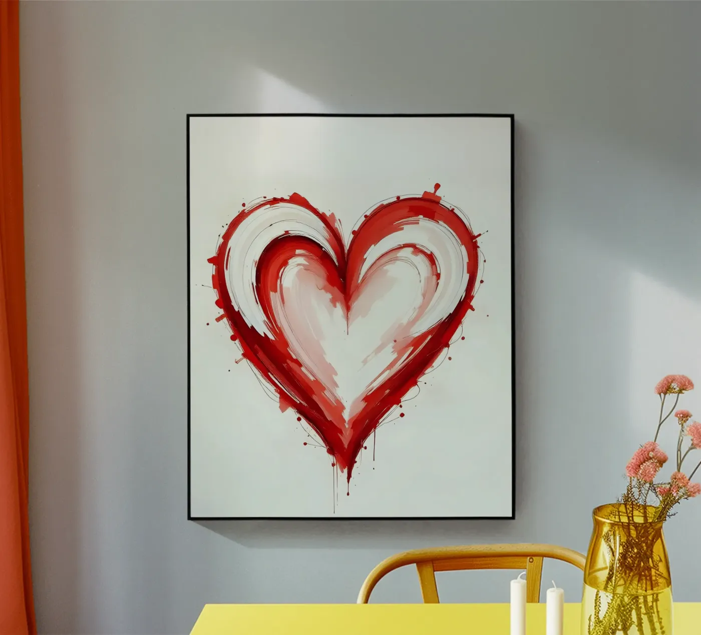 cuore_rosso_bianco_2 plexiglass da Pink- und LoveArt by LK