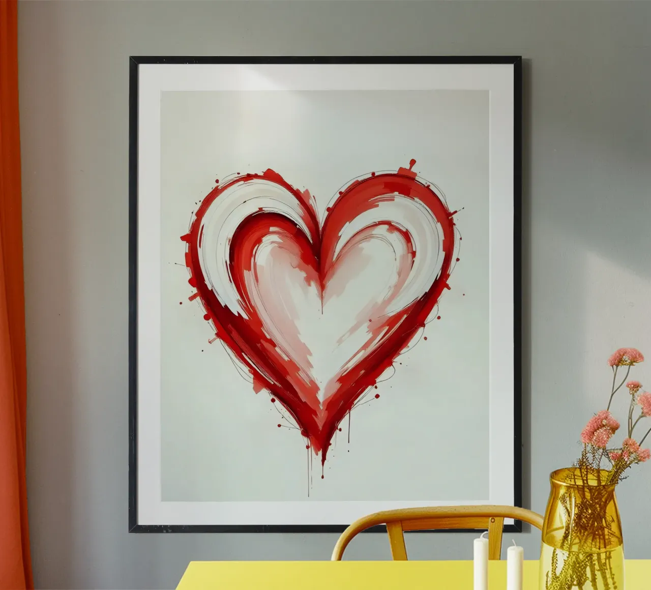 cuore_rosso_bianco_2 carta hahnemühle da Pink- und LoveArt by LK