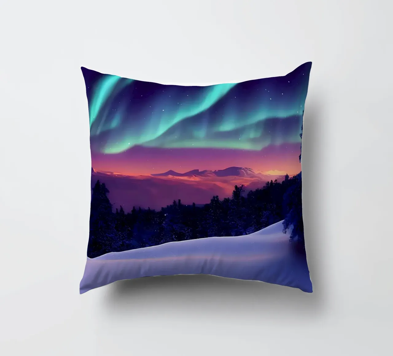 L'Aurora Boreale colorata cuscino da Matthew Katz
