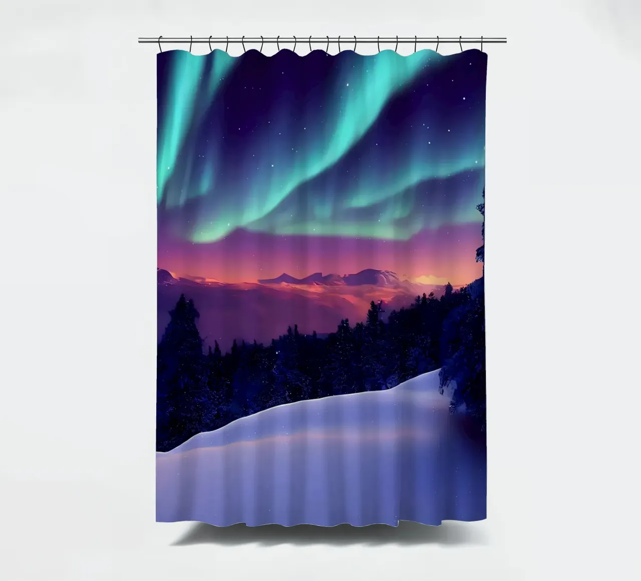 L'Aurora Boreale colorata tenda da doccia da Matthew Katz