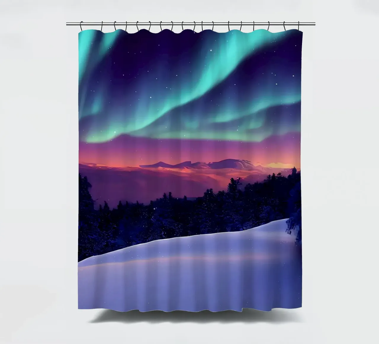 L'Aurora Boreale colorata tenda da doccia da Matthew Katz